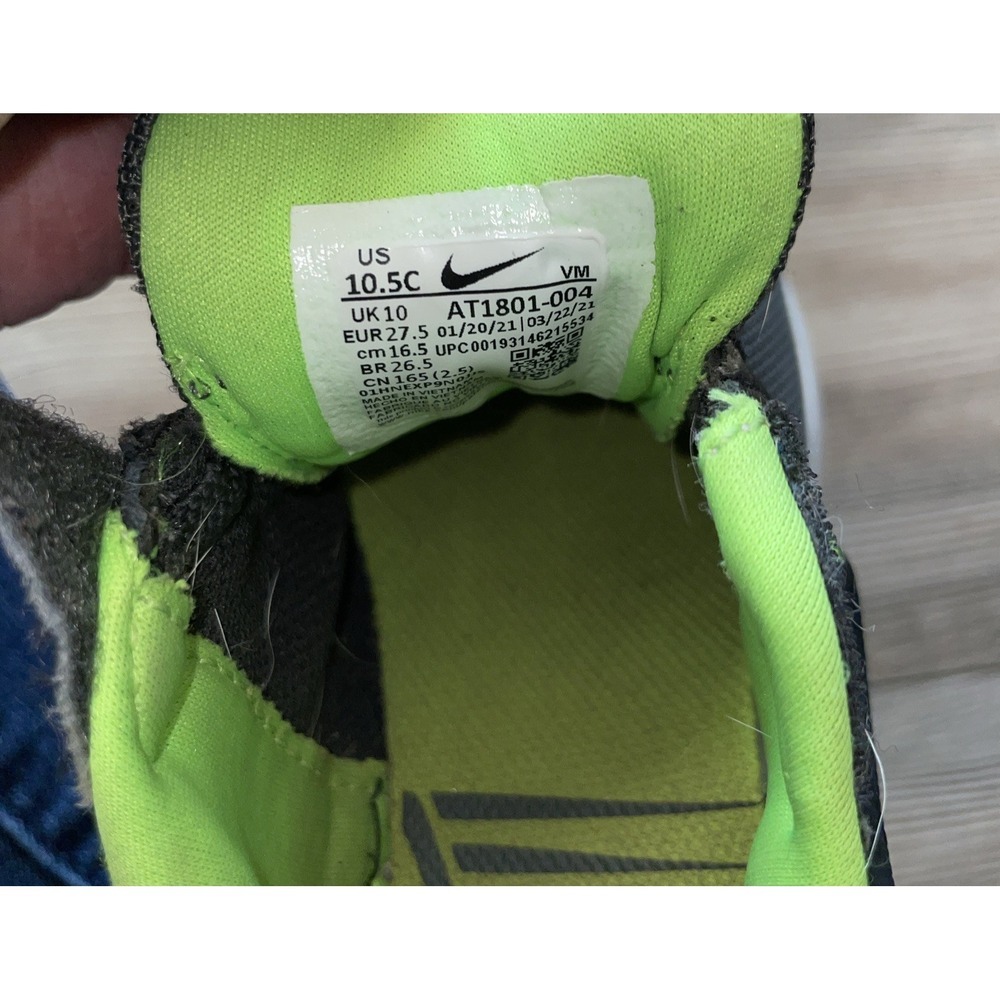 Nike Star Runner 2.0 Gray Lime Green Kids Shoes 10.5C AT1801-004 - Picture 8 of 8